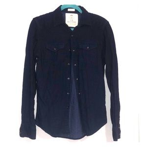 Men’s American Eagle button down navy blue shirt